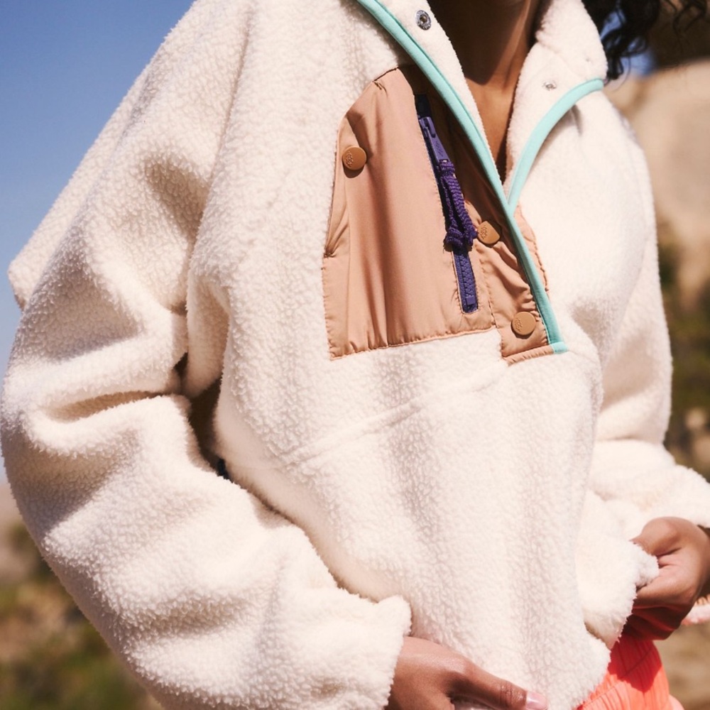 Free People Hit the Slopes Colorblock Pullover